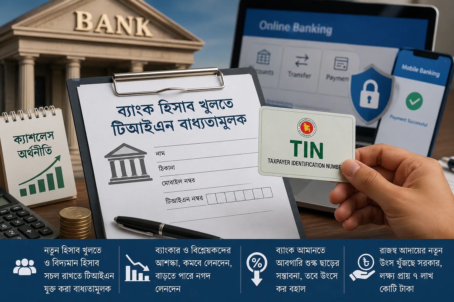 ব্যাংকিংয়ে কড়াকড়ি, ক্যাশলেস অর্থনীতির পথে নতুন চ্যালেঞ্জ